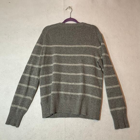 Banana Republic Merino Wool Fine Italian Yarn Sweater Filpucci Stripe Mens Sz L - Picture 3 of 7